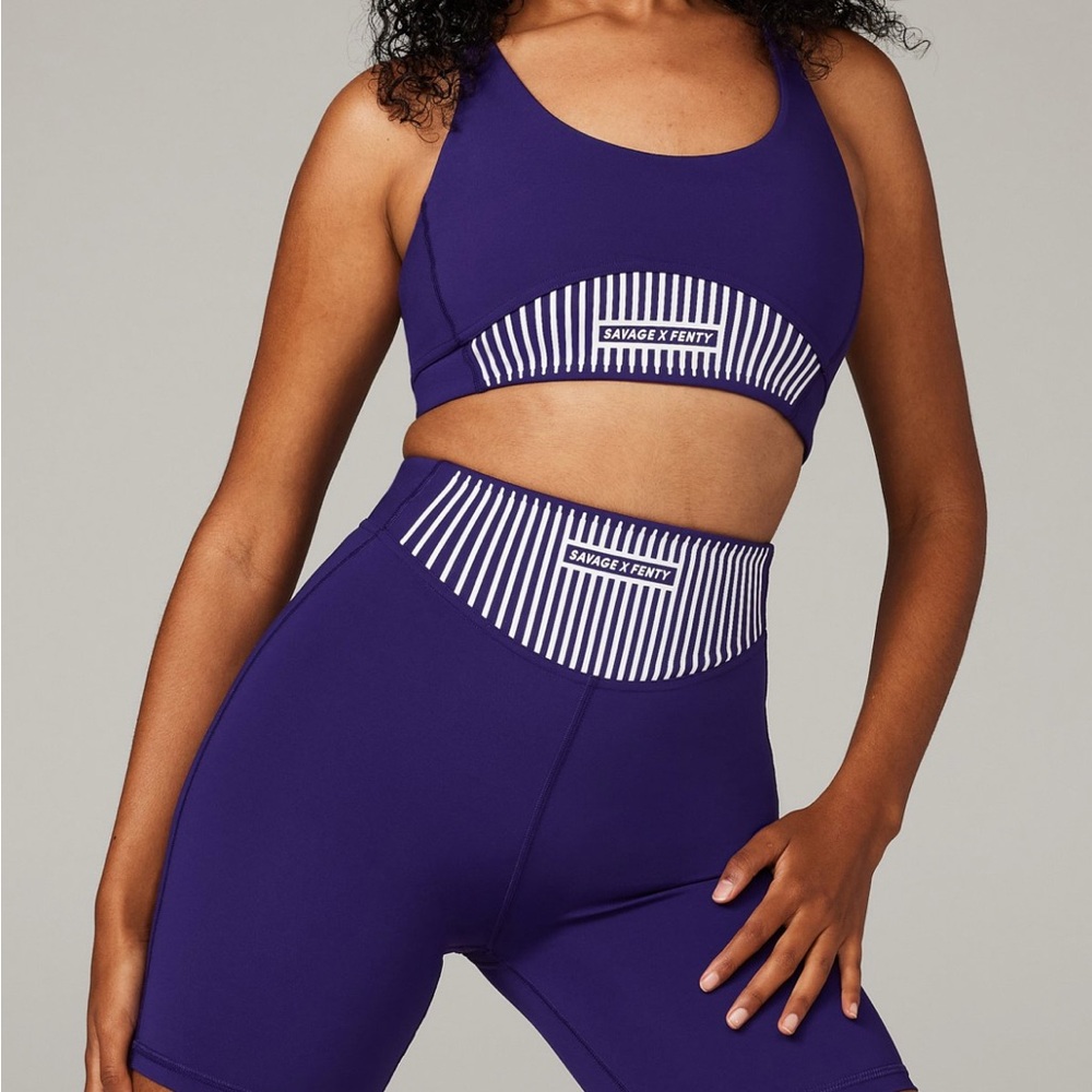 Savage Fenty Sport Sports Bra and Shorts Set, Size L